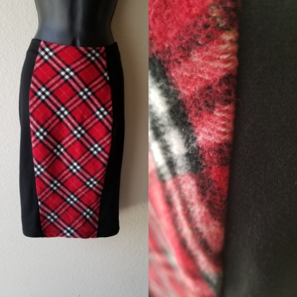 Red Plaid Skirt